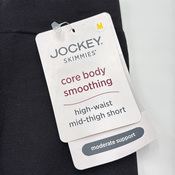 NWT Jockey Skimmies High-Waist Mid-Thigh Shaper Shorts – Black, Size M - Picture 4 of 11